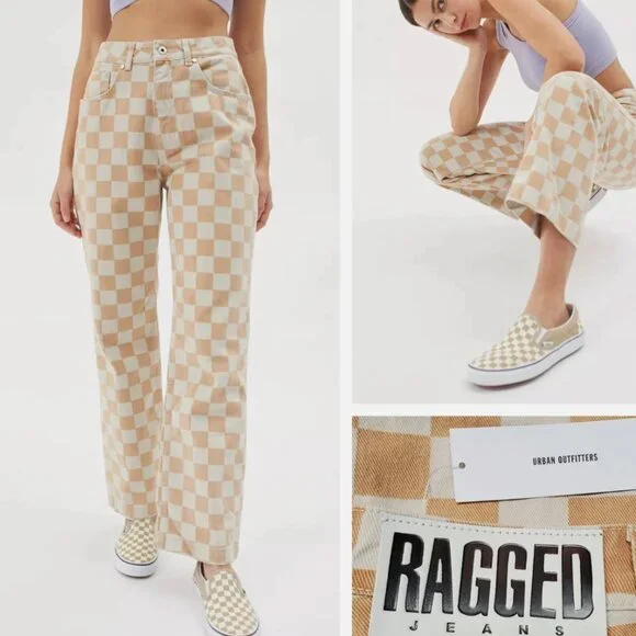 NWT Ragged Priest Checkered Jeans - Picture 3 of 6